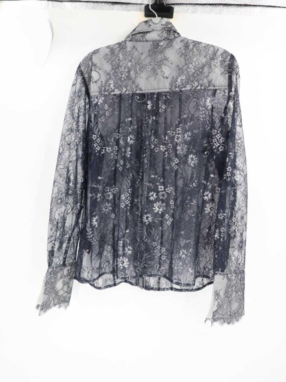 NWOT Anthropologie Maeve top womens L Lace Sheer Long Sleeve Button Down Blouse - Picture 8 of 13